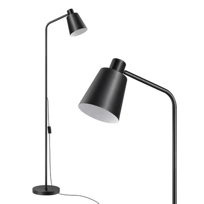 EDISHINE 59" Modern Floor Lamp w/ Adjustable Shade, 130° Tilt for Reading, Black - Image 1 of 4