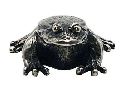 复古 S. Kirk and Son 纯银青蛙雕像镇纸 #3 95 克 Estate — 第 1/4 张图片