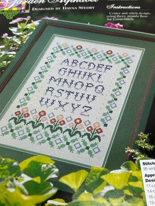 Dayna Stedry Garden Alphabet Counted Cross Stitch Pattern Book Pages - Picture 1 of 4
