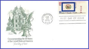 USA3 #1667 U/A ARTMASTER FDC PB  West Virginia State Flag - Bild 1 von 1