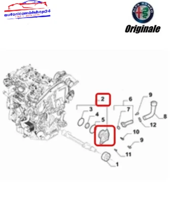 COPERCHIO SEPARATORE VAPORE OLIO ORIGINALE ALFA STELVIO 2.2 GIULIA 2.2 55273897 - Image 1 of 4