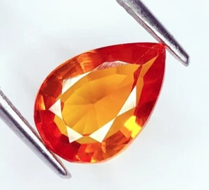 Natural Orange Padparadscha Sapphire 5.42 Ct Loose Gemstone Certified Pear Shape - Picture 1 of 10