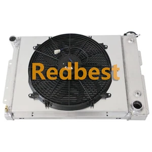 Ventilador de radiador y cubierta de 3 filas para Chevy Camaro Firebird V8 67-69 bloque pequeño 21"" núcleo - Imagen 1 de 12