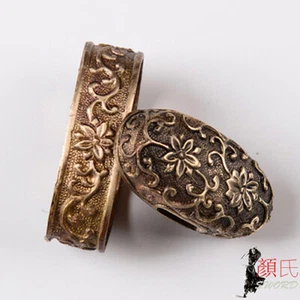 Morning Glory Kashira Butt Gorra Gorra Cuello de Empuñadura Fuchi para Espada Katana Japonesa - Imagen 1 de 2