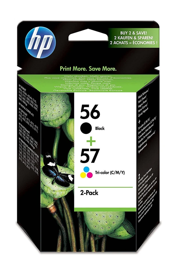 Original HP 56 57 Black & Colour 2 Ink Cartridges SA342AE Deskjet 5510 Printers - Image 1 of 3