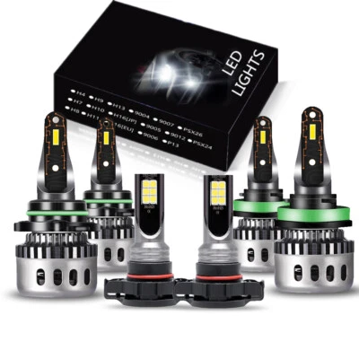 Para Dodge Durango 2011 2012 2013 6000K Faros LED + Combo Luz Antiniebla 6x Bombillas Foto 1 de 4