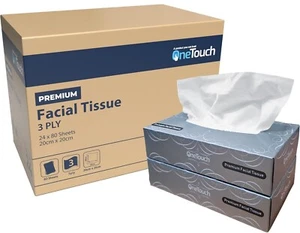 Premium verpackt 3-lagige Gesichtstücher - 80 hautfreundlich - ultraweiche Taschentücher - Bild 1 von 5