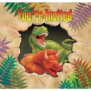 Dino Blast Party Invitations (8) - Picture 1 of 1