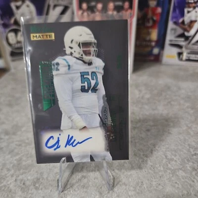 2021 Wild Card MATTE Premium Black- Green Foil /99 CJ Brewer Rookie Auto - Image 1 of 3