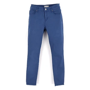 Falls Creek Pants Womens Size 4 Blue Cotton Pockets Stretch Mid Rise Skinny Leg - Picture 1 of 8