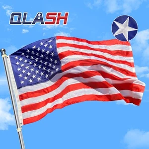 Amerikanische Flagge 3x5 Fuß doppelt bestickte Sterne solide genäht/gebaut Flagge USA Banner - Bild 1 von 12