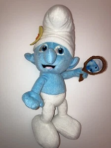 Movie The Smurf 2 vanity Smurfs Plush Stuffed Toy 12" Unbranded Yellow Flower - Picture 1 of 12