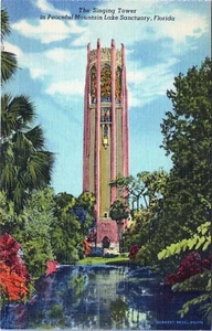 Singing Tower Peaceful Mountain Lake Sanctuary Florida Unposted - Picture 1 of 2