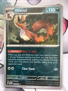 Pokemon TCG Theivul 120/182 Paradox Rift Reverse Holo Rare - Picture 1 of 2