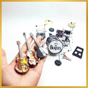 The Beatles Special Edition Drum Miniature And Mini Guitar Scale 1/12 Full Set - Picture 1 of 5