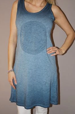  Italy Top Kleid Stern 3 D Blogger Strand Tunika  XS 34 - 38/40 M Blau Top Trend - Bild 1 von 4