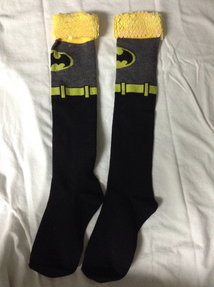 Calcetines cosplay Batman hasta la rodilla lentejuelas (mujer talla 9-11) Foto 1 de 1