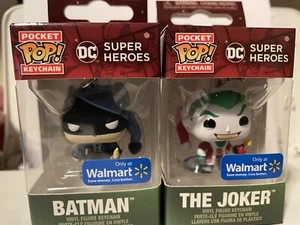 FUNKO POP POCKET KEYCHAIN DC SUPER HEROS BATMAN AND JOKER SET WALMART EXCLUSIVE - Picture 1 of 1