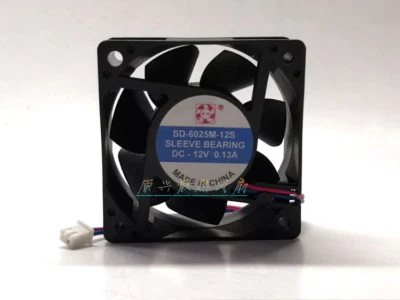 1 PCS S.X  FAN  SD-6025M-12S  DC12V  0.13A  6025 6CM  2 PIN  cooling fan - Image 1 of 2