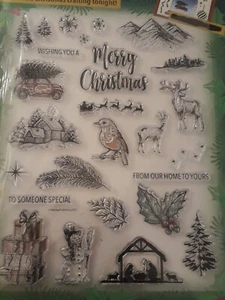 25 SZENISCHE WEIHNACHTEN GUMMISTEMPEL  - Bild 1 von 1