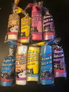 2 duftende Müllbeutel 4, 7, 8 oder 13 Gallonen Rose Vanille Zitrone Lila - Bild 1 von 23