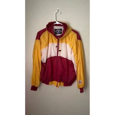 Logo 7 Color Block Pullover Jacket Windbreaker Vintage Style L(14-16) - Image 1 of 4