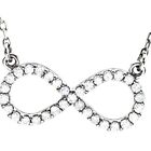 INFINITY DIAMOND NECKLACE 1/8Ct. TDW 14K White Gold 16" Other sizes available