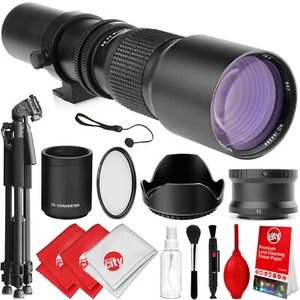 Opteka 500mm/1000mm Telephoto Lens + Tripod for Leica L CL SL2 SL Typ 601 TL2 TL - Picture 1 of 12