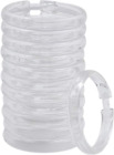 Crochets de rideau de douche transparents, 12 pièces anneaux de rideau de douche en plastique, joints toriques ronds Ho
