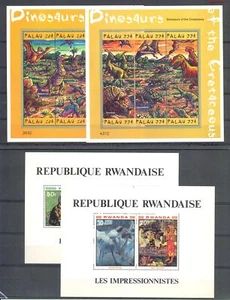AFRICA etc TOPICS LOT 10 ST. + 14 SH / BL. ** MNH VF  - Picture 1 of 5