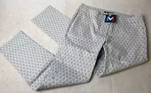 NUOVO MOVETES DONNA GRIGIO ARDESIA JACQUARD SMOKING PANTALONI DA GOLF GAMBA DRITTA VARI - Foto 1 di 17