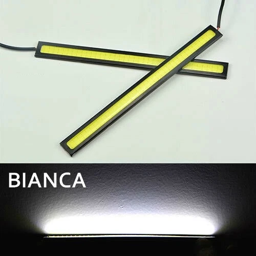 LUCI A LED DIURNE 17cm PER AUTO BIANCO COB LED IMPERMEABILE - Immagine 1 di 1