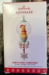 Hallmark 2017 Disney Winnie the Pooh "La primera Navidad del bebé" adorno de sonajero - Imagen 1 de 12