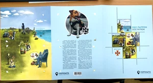 Neu Ukraine Briefmarken ""Minensucher Hundeschutz"" in Original Präsentationsheft FDC - Bild 1 von 9