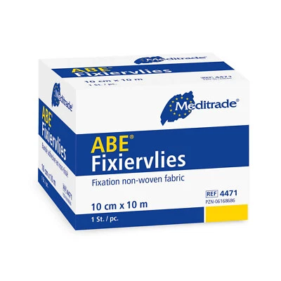 Meditrade ABE® Fixiervlies, 10 cm x 10 m Verbands-Vlies selbstklebend elastisch