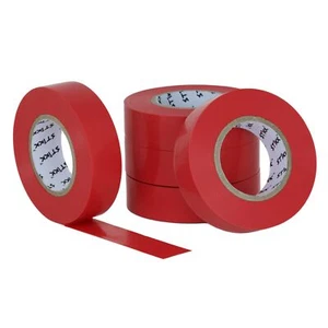 STIKK Red Electrical Tape (5 Pack) 3/4" Wide 66 Feet 20 Meters Long - Picture 1 of 1