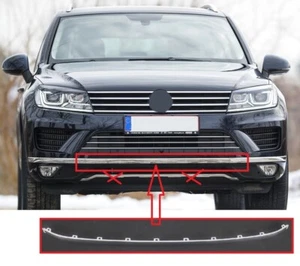 Front Bumper lower center chrome strip molding trim for 2015 -17 Touareg - Picture 1 of 2