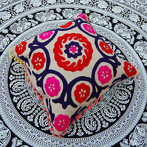 Boho Bohemian Gift Decorative Suzani Embroidered Sofa West Throw Cushion Covers