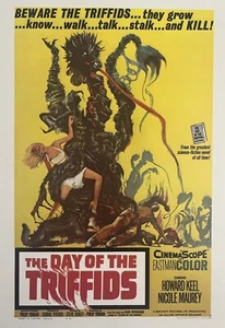 Póster de película Día de los Trífidos ciencia ficción terror monstruo arte de pared decoración impresión - Imagen 1 de 3