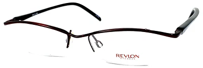 REVLON RV544 NOS Burgundy Red/Black Eyeglasses Frame 49-16-135 - Image 1 of 4