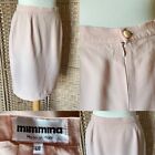 MIMMINA Pale Pink 100% WOOL Lined PENCIL Skirt IT 48 WAIST 30” HIPS 42” BUSINESS