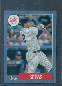 Topps Mini 2022 azul paralelo 1987 inserción Derek Jeter #78B-30 01/10 - Imagen 1 de 2