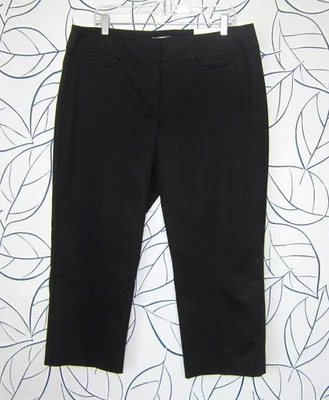 Pantalones Ann Taylor Loft Curvy Recortados Negros Ligeros Talla 14 ¡Nuevos! Foto 1 de 4