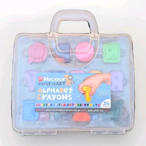 Micador Early StART Alphabet Crayones 26 letras forma crayones estuche de transporte NUEVO EN CAJA - Imagen 1 de 5