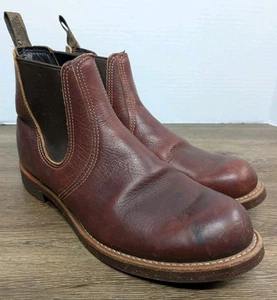 Red Wing Men's Size 10D Rancher Chelsea 4526 Boots Briar Oil Slick Brown Leather - Picture 1 of 16