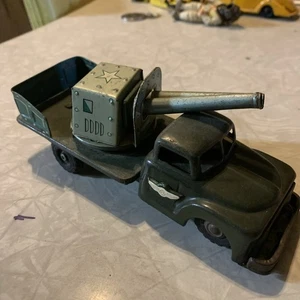 Vintage Blech Reibwagen Kanone montiert 50er LKW gemarkt Japan Teile Reparatur - Bild 1 von 8