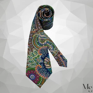 Twenty Dollar Tie Multicolor Paisley Hand Made Silk Tie 61”-3.5" EX COND - Picture 1 of 6