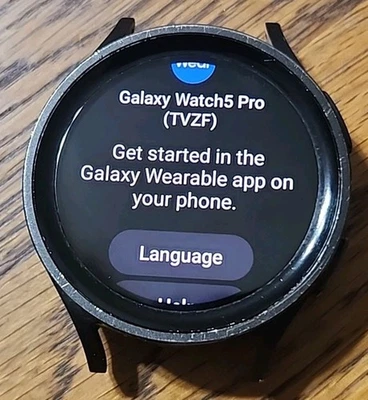 Samsung - Galaxy Watch 5 Pro Titanium Smartwatch Black 45mm BT No Band - Image 1 of 4