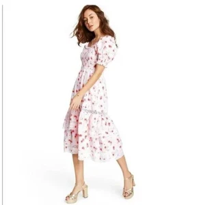 LoveShackFancy x Target Cottagecore Cosette Spitze Blumen S Kleid Prärie Bauer - Bild 1 von 10