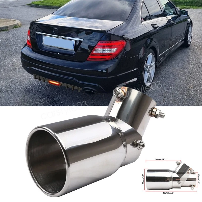 For Mercedes Benz W203 W204 W205 Car Exhaust Pipe Tip Rear Tail Muffler Steel Foto 1 de 4
